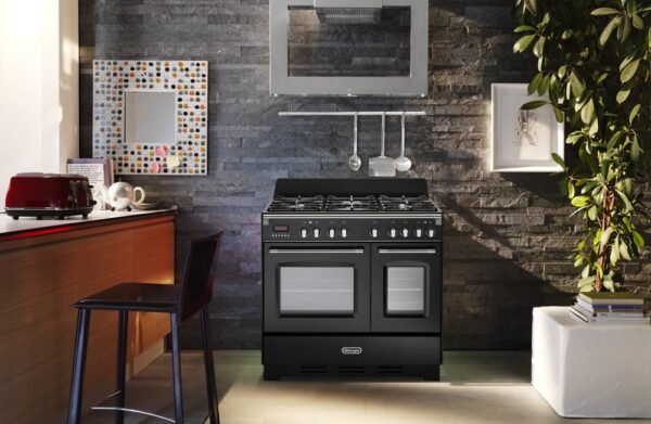 De Longhi MEM965TNNED Mastercook Cuisine d'approche - 90 cm - 5 feux gaz - noir brillant - Image 4