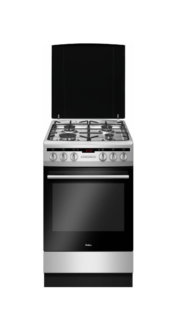 Amica 57GEH2.33HZPTA(XX) Approche cuisine cm. 50 - 4 feux gaz - 1 four électrique - noir/inox