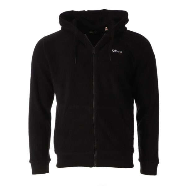 Sweat Zippé Noir Homme Schott Hood - Image 2