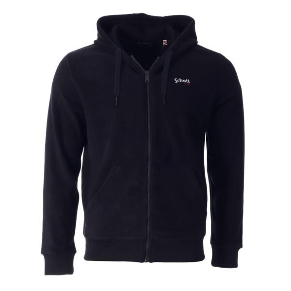 Sweat Zippé Noir Homme Schott Hood